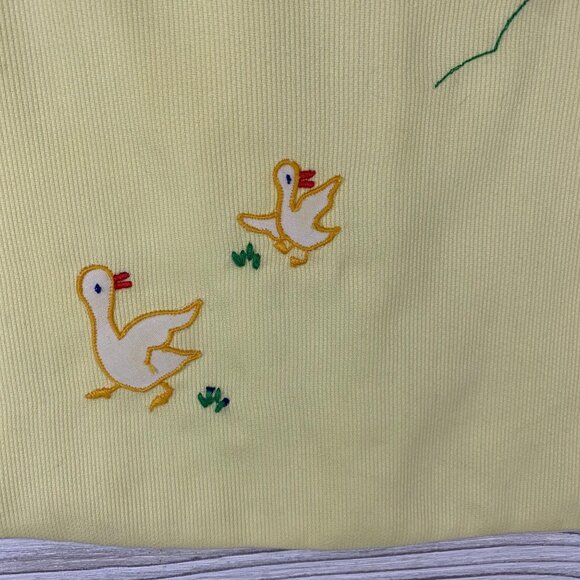 Vintage Handmade Pastel Yellow Embroidered Retro A-Line Dress - Picture 2 of 6